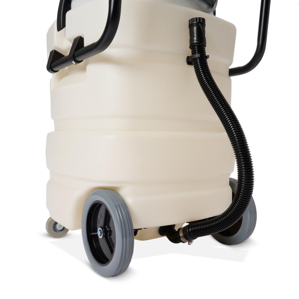 HEMMDAL Industriestaubsauger | 3.000 W | 90 Liter Fassungsvermögen | Nass-Trocken-Sauger mit 3 einzeln zuschaltbaren Saugmotoren | Kippfahrgestell | Zubehör für unterschiedliche Einsatzbereiche