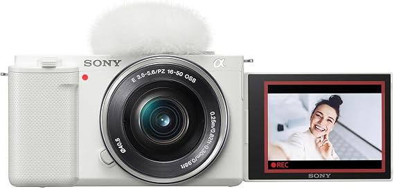 كاميرا Sony ZV-E10 القابلة للتبديل بلا عدسة قابلة للتبديل مع عدسة 16-50 مم ، أسود - حزمة مع E 55-210mm f / 4.5-6.3 OSS عدسة تليفزيونية عالية الوضوح