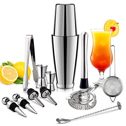 Set coctelera acero inoxidable 13 piezas para bartender miniatura 2