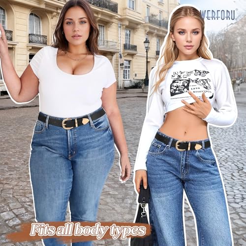 WERFORU Women Leather Belt for Jeans Pants4