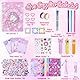 HappyKidsClub Scrapbooking, DIY Geheimes Tagebuch als Geschenk für Mädchen im Teenageralter (Einhorn)