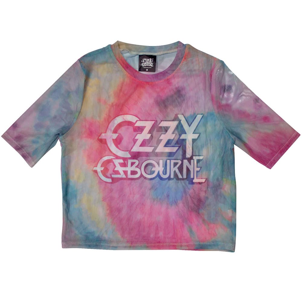 Rock Off officially licensed products Ozzy Osbourne Logo Mesh Crop Top XXL Blue