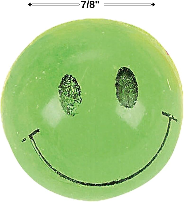 Fun Express - Mini Neon Smile Face Bouncing Balls - Toys - Balls - Bouncing Balls - 144 Pieces