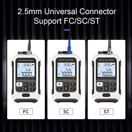 Glasfaser Leistungsmesser 4 in 1 tragbarer ABS Multitester für Kommunikationstechnik von -70 bis +10 DBm (TM570AL-V30-30MW)