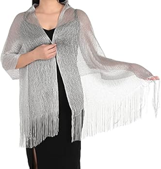 MUNSKT Sprankelende Metalen Sjaal en Omslagdoek Met Gesp voor Avondfeest, Elegante Accessoires voor Jurken, Bruiloftsfeesten, Avondjurken - Goud, One Size