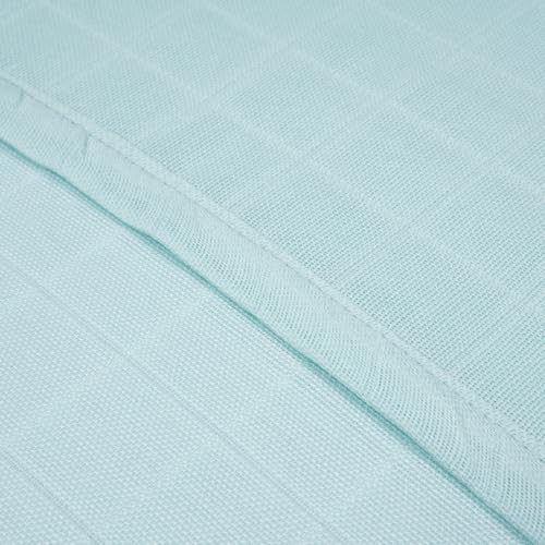 Image of The White Cradle Muslin Swaddle for Newborn Baby, Organic Cotton Wrap Powder Blue