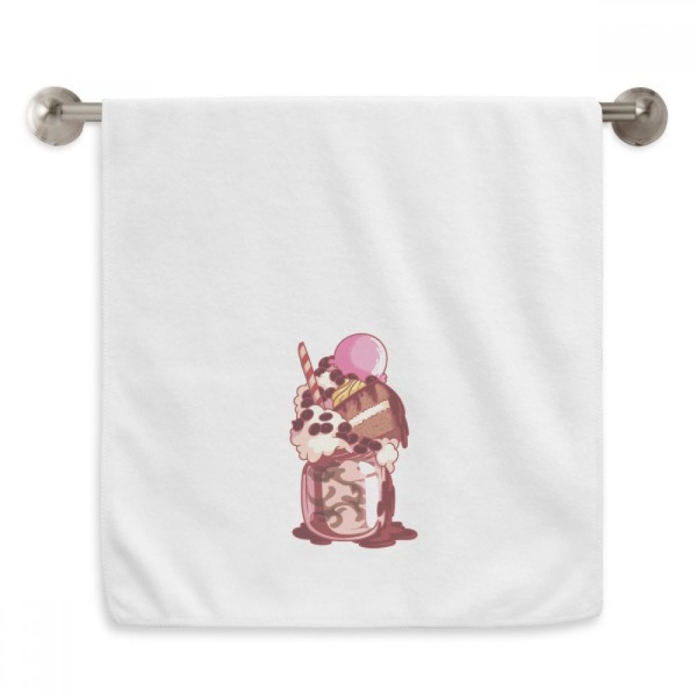 Débarbouillette blanche gâteau crème glacée pour peau délicate 13x29