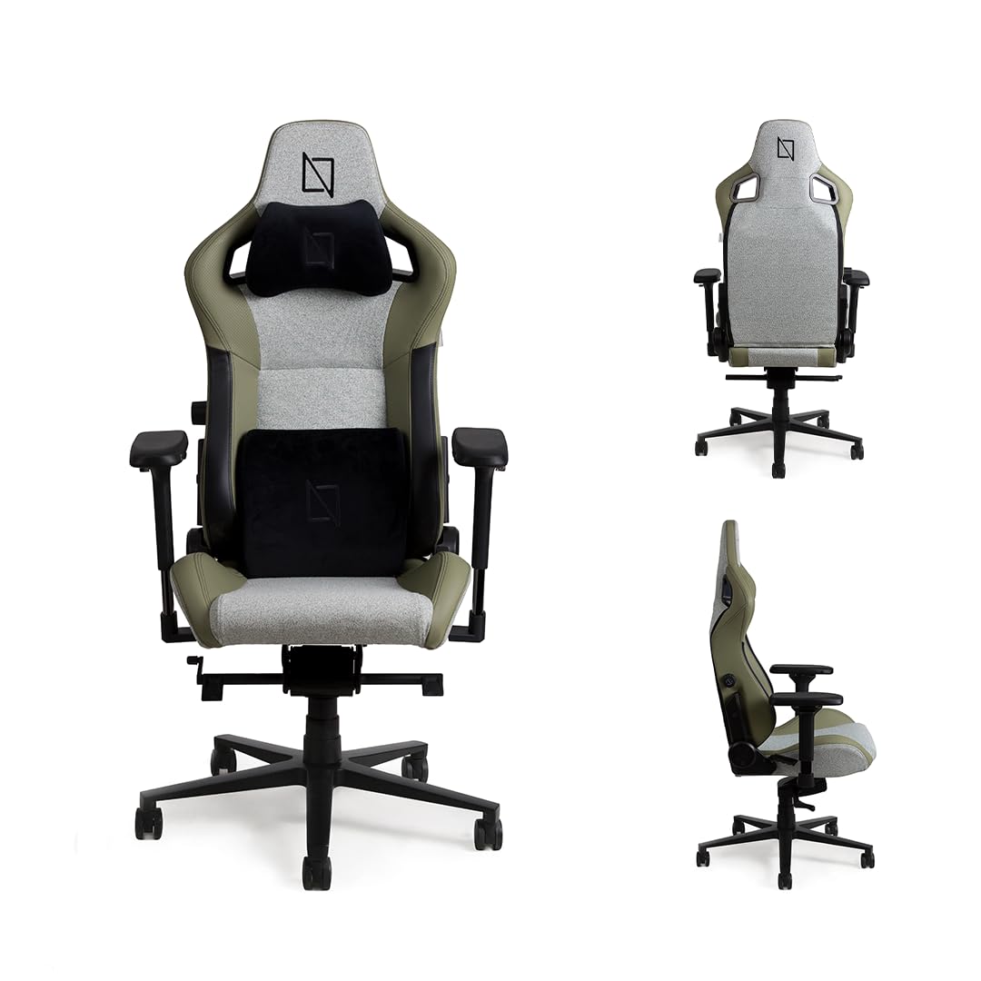 APEX AIR, Ergonomic Gaming Chair with Magnetic Memory Foam Headrest & Lumbar Support by NAVO (SPEARMINT, FUSION WEAVE)
