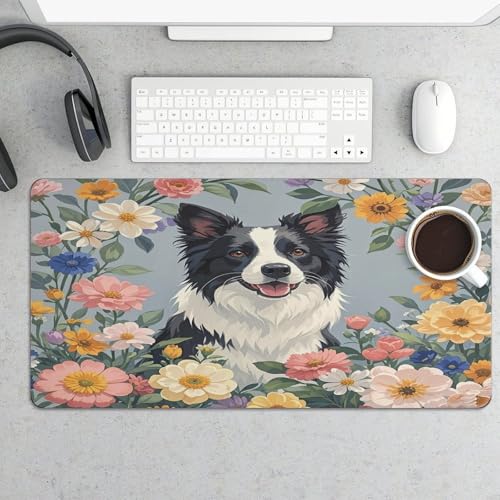 Alfombrilla para escritorio Border Collie Florals grande miniatura 5