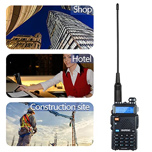 Abbree Ar-701 Sma-Female 8.27Inch Dual Band Vhf/Uhf High Gain Soft Whip Antenna For Baofeng Uv-5R(All),Bf-F8Hp, Uv-82(All) Bf-888S Bf-H6/H7 Tp-8Plus Uv-9Rpro Kenwood Two Way Radio，2Pack #TOP7