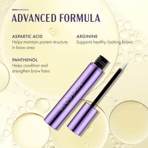 Blooskim Eyebrow Growth Serum for Women & Men – Natural Brow Enhancing Serum to Grow Thicker, Fuller Brows Fast – Nourishing Eyebrow Hair Growth