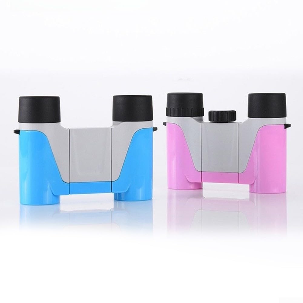 Prismáticos compactos para niños: ligeros, fáciles de usar, enfoque ajustable. (FF 7x18 rosa rosa)