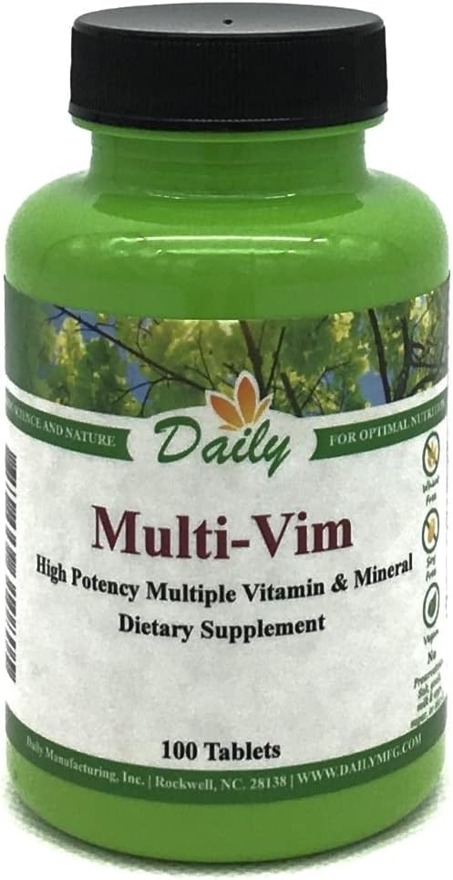 Daily Manufacturing Multi-Vim™ (Hypo-allergenic, Vegetarian Multivitamin & Mineral) 100 Tablets