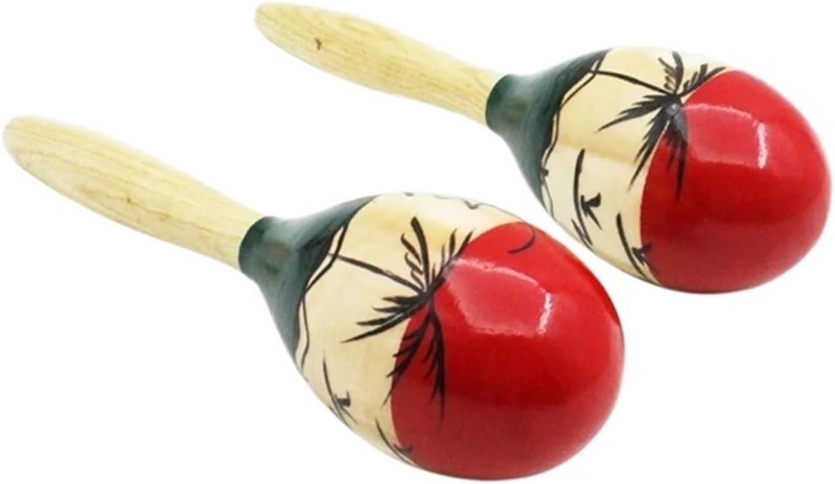 maracas, 1Pair Wood Sand Hammer Wooden,for music event