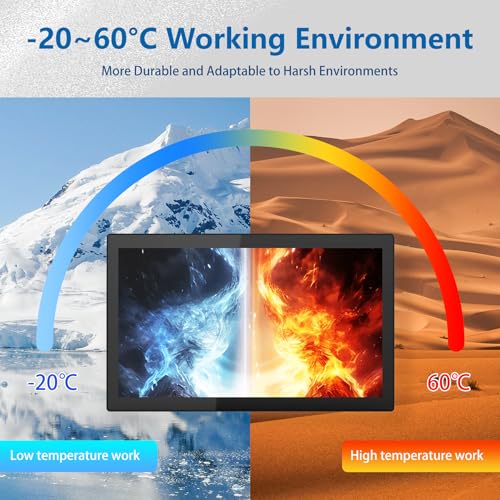 Image of 27 inch Android 14 Industrial Embedded Touchscreen Panel PC | Capacitive Multi-Touch Tablet with Front IP65 Monitor,WiFi & BT,HDMI /USB Ports for Kiosks,Factory(8GB RAM,64GB SSD)