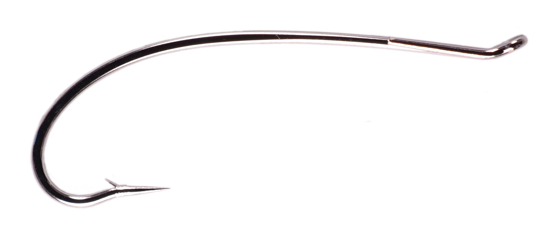Daiichi Alec Jackson Spey Fly Hook (2052) Nickel - Curved Shank, Tapered-Loop Up-Eye, Forged Bend - 1 Piece