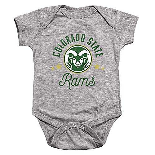 Colorado State University Official Rams Unisex Infant Snap Suit for Baby,Athletic Heather, 6 Months
