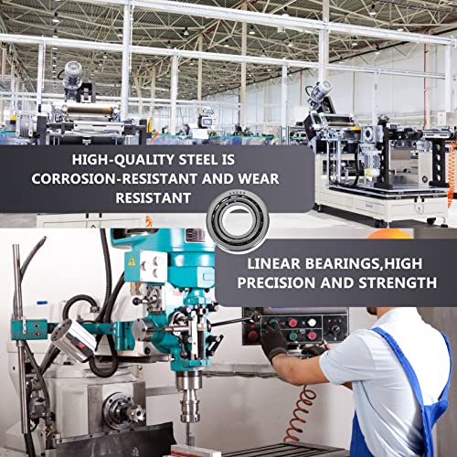 VILLCASE 4 Peças Redutor De Rolamentos Práticos Rolamentos De Roda Moinho Prateado Frontal Cônico