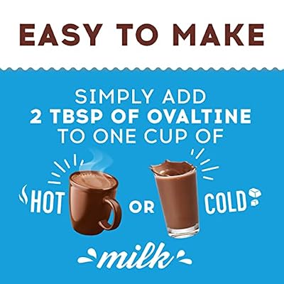 Ovaltine Rich Chocolate Mix, Powdered Drink Mix for Hot & Cold Milk, Hot Chocolate Powder, Milk Flavoring, 3-Pack
