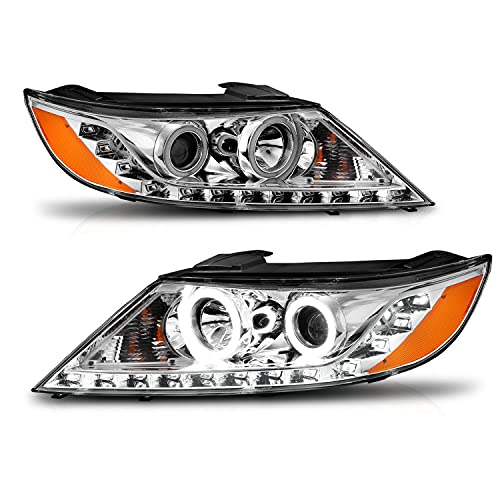 Amerilite For 2011-2013 Kia Sorentochrome Projector Headlights Ultra Bright Led Halo Set - Passenger And Driver Side #TOP2