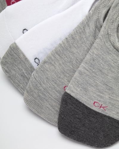 Image of Calvin Klein Womens No Show Socks - 6 Pack Lightweight Cotton Blend Invisible No Slip Sneaker Liners Athletic Socks for Women