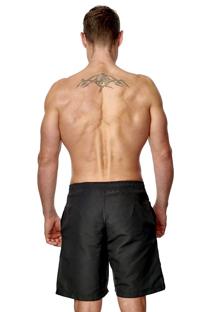 AA Sportswear Pantaloncini da Nuoto da Uomo, con Coulisse, Foderati in Rete (XL, Nero)