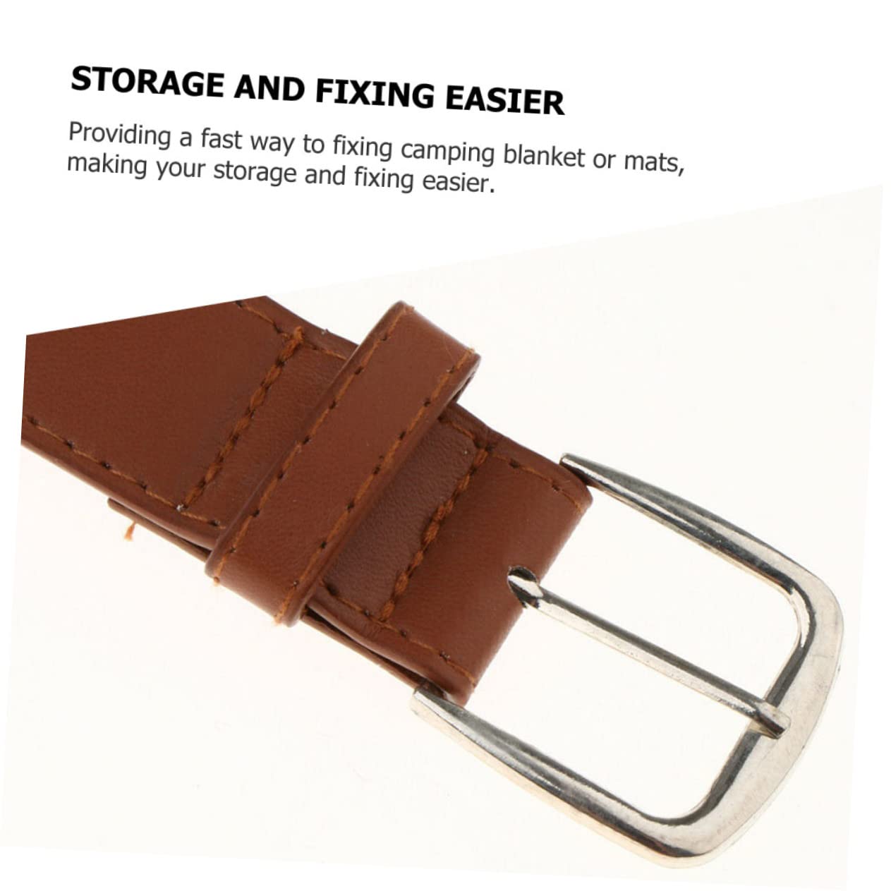 ABOOFAN 4pcs Blanket Straps Pu Leather Blanket Strap Cowboy Picnic Mat Strap Blanket Carrying Strap Carpet Strap Blanket Binding Belt Leather Yoga Mat Strap Bed Blanket Adjustable Travel