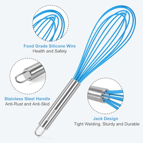 image for NileHome Whisk Commercial Stainless Steel wisk & Silicone Non-Stick Co