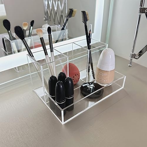 Porta Pincel Organizador de Maquiagem, Batons, Paleta de maquiagem ou Lápis de Acrílico Transparente