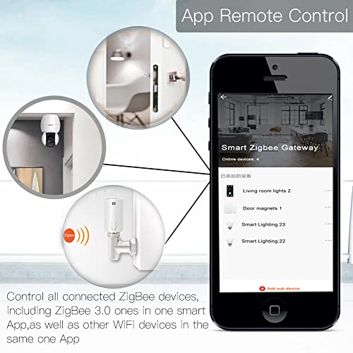 Qiachip Smart Zigbee Bridge Hub, Wi-Fi & Zigbee Dual-Protocol Supporting, App Control And Multi-Device Management，Works With Google Home Alexa #TOP7