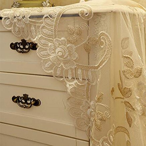 Pureaqu Floral Embroidered Semi Sheer Curtains Home Gauze Tulle Drapes Window Treatment For Living Room Girls Bedroom Rod Pocket Top Window Curtain Panels For Sliding Glass Door 1 Panel W39Xh84 #TOP3