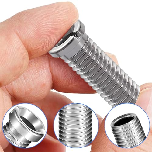 LuLiyLdJ 2 Pièces Argent Vis pour Panier D'évier en Acier Inoxydable, Bonde Creuse pour Lavabo et Évier de Cuisine, Accessoires (40mm Argent) – vue 3