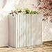 Air Conditioner Fence Wooden Flower Stand Outdoor Display Stand Plant Flower Pot Privacy Fence Screen Kit Breathable & All Seasons for Garden Patio Lawn Trash Can Enclosure. ( Color : White , Size : 1