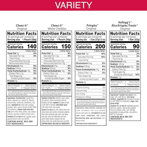 image for Kellogg's Cheez-It, Pringles & Rice Krispies Treats Snacks Mega Variet
