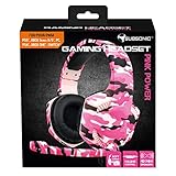Subsonic - Subsonic - Auriculares de potencia rosa para chicas con micrófono para PS5 / Xbox Serie X/S / PS4 / Xbox one/ PC / Switch (solo con Fortnite) (PlayStation 5)