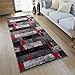 Produktbild TAPISO JAWA Läufer Teppich Flur Brücke Meliert Modern Kurzflor Grau Schwarz Rot Viereck Streifen Muster Designer Wohnzimmer ÖKOTEX 70 x 320 cm