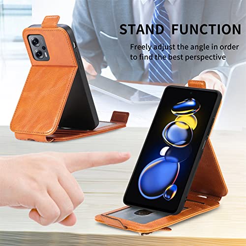 Telefone Flip Covers Para Xiaomi Redmi Note 11T Wallet Case, Premium Leather Case Built-in cartão de