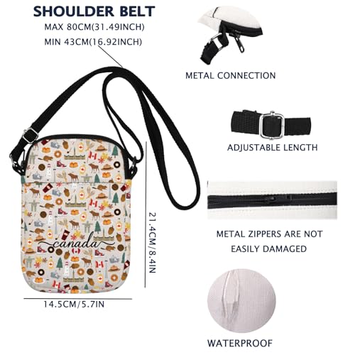 VAMSII Canada Travel Crossbody Bag Canada Souvenir Gifts Canada Travel Merchandise Gift2