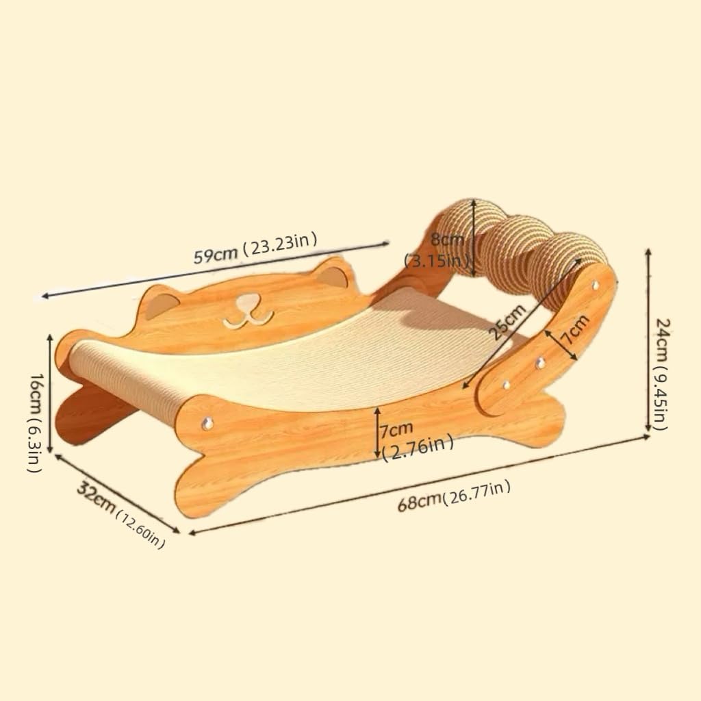 Fun Cat - Face Cat Couch with Scratchable Ropes