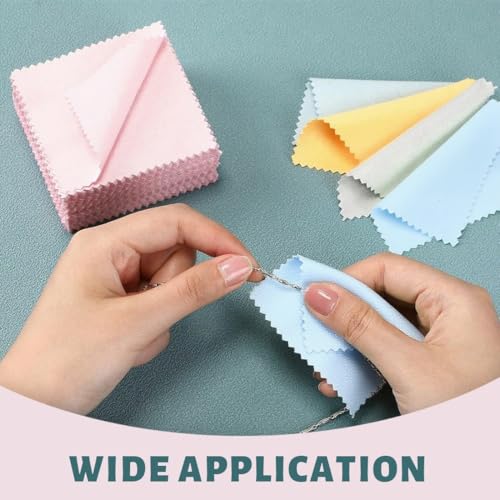 COYUN 40 Unidades Paño de Limpieza de Joyas - Reutilizable y Antioxidante, Kit de Limpieza de Joyas para Perlas y Joyería de Platino, Polishing Cloth para Mantener Tus Joyas Brillantes - imagen 6