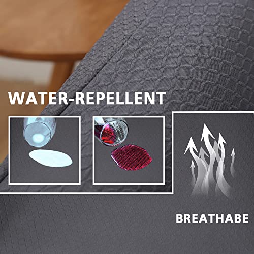 Niluoh Waterproof Club Chair Slipcover Jacquard Tub Chair Cover Stretch Armchair Covers Sofa Cover Furniture Protector For Living Room (Silver Gray) #TOP3