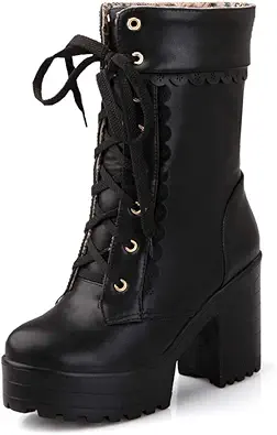 Elyffany Lolita High Heeled Boots Cosplay Lace Sweet Lady Shoes Fashion Brogue Shoes