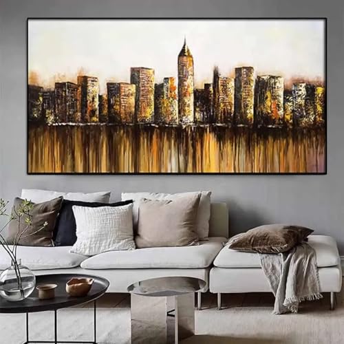 Peinture sur toile urbaine colorée 40x80cm tableau de grande taille sans cadre