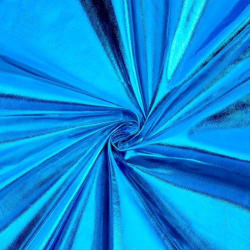 Tissu extensible hologramme bleu de 3m pour loisirs créatifs