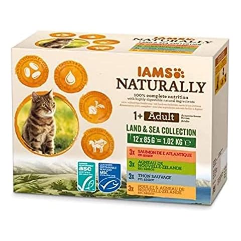 IAMS Naturally Gato Adulto Colección Tierra y Mar 12x85 g Cover