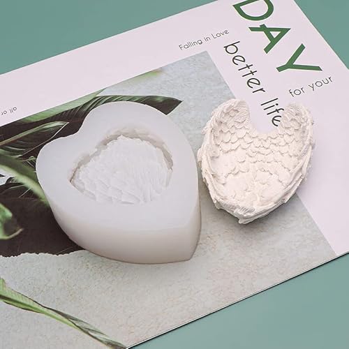 Mimiracle Angel Wing Silicone Mold Wings Mold Handmade Molds Aroma Stone Moulds Cake Mould Soap Mould Angel Wing Shape Storage Box Mold Diy Cake Decorating Home Decoration #TOP4