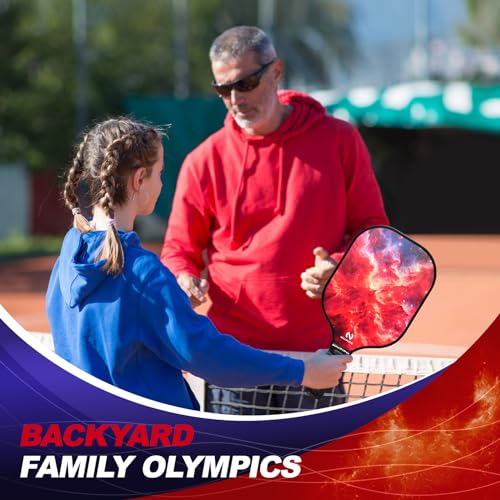Image of niupipo Pickleball Paddles Set of 2 or 4, USAPA Approved Fiberglass Pickleball Paddle Set with Balls and Bag, Polypropylene Honeycomb Core, Lightweight Pickleball Paddles for Beginners Men Women