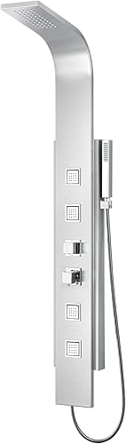 ALFI brand ABSP10 Panel de ducha, acero inoxidable cepillado