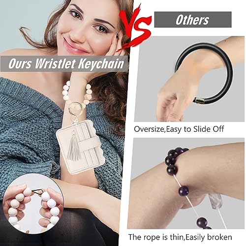 Image of Wristlet Wallet for Women with Keychain - RFID Card Holder Small Wallet Wristlet with Key Ring