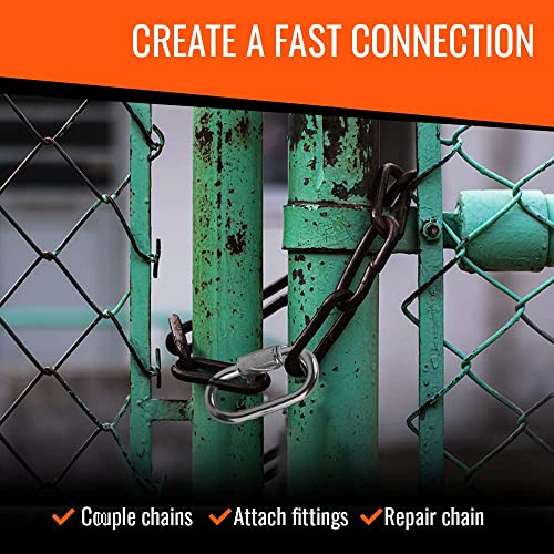 Yardware Etcetera Quick Links 3/16 Inch Zinc Plated 24 Pack - 620 Pound Working Load Limit- Chain Links #TOP2